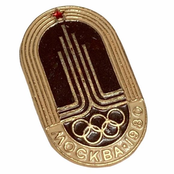 VTG 1980 Moscow Summer Olympic Games Pin - Picture 1 of 5